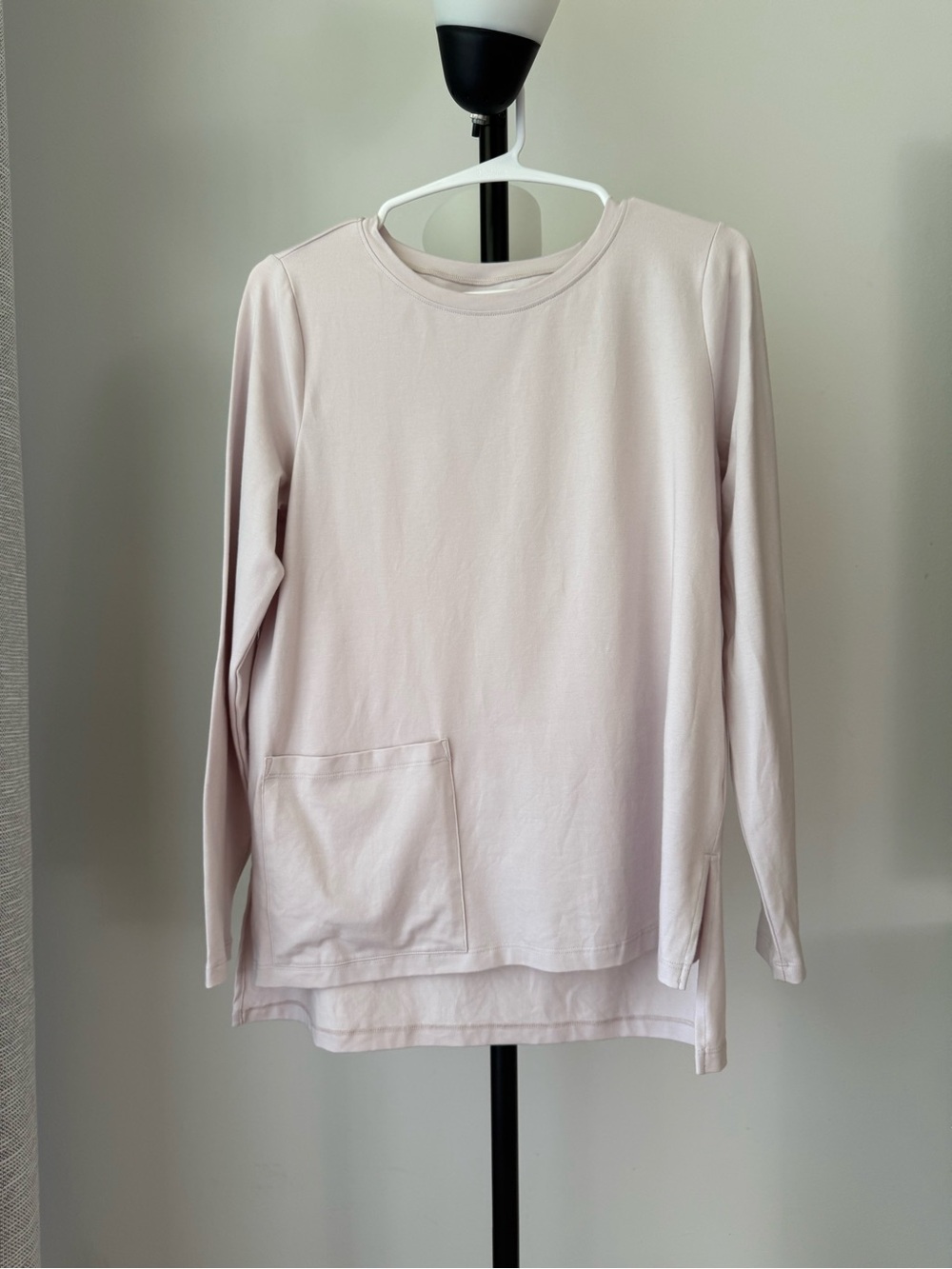 Eileen Fisher Women’s XS Pink Cotton Stretch Long Sleeve Pocket Top